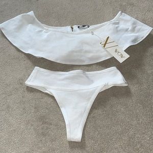 Wow Couture Fashion Nova Ruffle Thong Bikini Sm